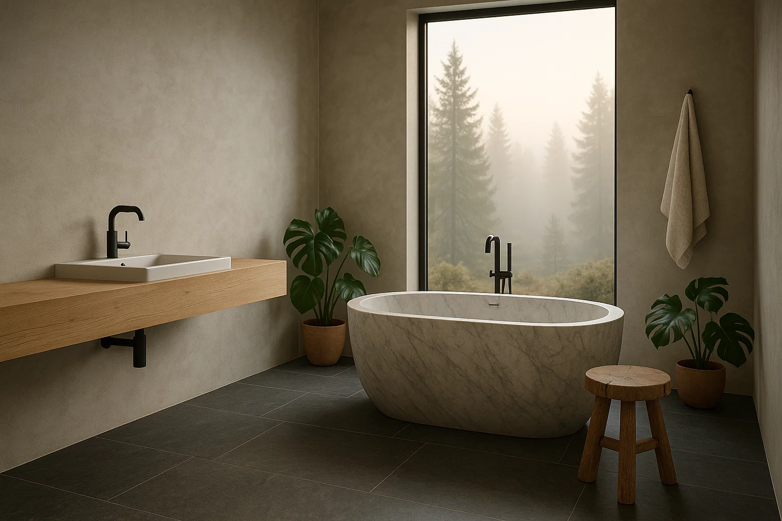 Kamar Mandi dengan Bahan Alam